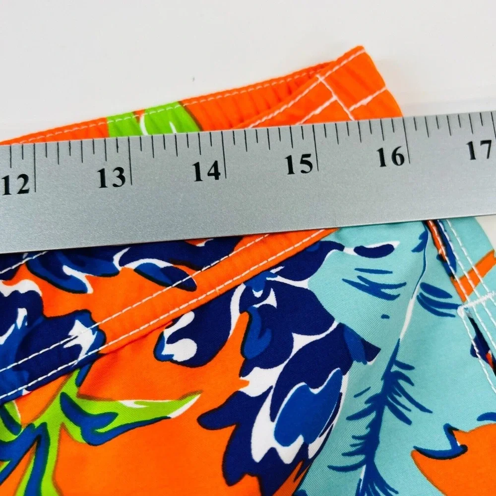 Polo By Ralph Lauren Swim Trunks Shorts Men Orange Drawstring Polyester‎ M
